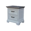 Pemberly Row 2-Drawer Nightstand with USB Charging in Mist/Heather Gray