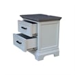 Pemberly Row 2-Drawer Nightstand with USB Charging in Mist/Heather Gray