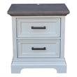Pemberly Row 2-Drawer Nightstand with USB Charging in Mist/Heather Gray