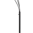 Pemberly Row 180 Watt Metal Floor Lamp with 3 Arms and Cage Shades in Black