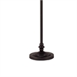 Pemberly Row 150 Watt Floor Lamp with Swing Arm and Fabric Shade in Black