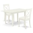 Pemberly Row 3-Piece Wood Dining Set with X-Back Chairs in White