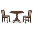 Pemberly Row 3-Piece Mahogany Dining Table Set with Drop Leaves