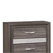 Pemberly Row 2-Drawer Nightstand with Hidden Jewelry Drawer in Gray/Silver