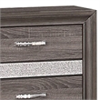 Pemberly Row 2-Drawer Nightstand with Hidden Jewelry Drawer in Gray/Silver