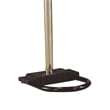Pemberly Row Arc Floor Lamp with 4 Crystal Chandelier Lights in Black/Gold