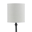 Pemberly Row Elongated Metal Accent Lamp with Drum Shade in Black