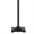 Pemberly Row Metal Floor Lamp with Swing Arm and Bell Shade in Beige/Black