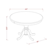 Pemberly Row 5-Piece Faux Leather Dining Set in Light Gray/Walnut