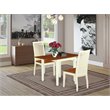 Pemberly Row 3-Piece Dining Set with Slat-back Chairs in Cherry Finish