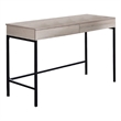 Pemberly Row Desk with 2 Drawers and Black Metal Frame in Washed White