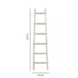 Pemberly Row Transitional Wooden Decorative Ladder with 6 Steps in White