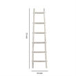 Pemberly Row Transitional Wooden Decorative Ladder with 6 Steps in White