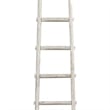 Pemberly Row Transitional Wooden Decorative Ladder with 6 Steps in White