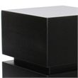 Pemberly Row Wooden Pedestal Stand in Stacked Cube Design in Antique Black