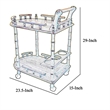 Pemberly Row 2-Tier Wine Table on Casters with Wine Rack in Oak Brown
