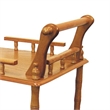Pemberly Row 2-Tier Wine Table on Casters with Wine Rack in Oak Brown