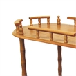 Pemberly Row 2-Tier Wine Table on Casters with Wine Rack in Oak Brown