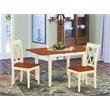 Pemberly Row 3-Piece Dining Table Set in Cherry/Buttermilk Finish