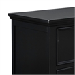 Pemberly Row Umi 2-Drawer Wooden Nightstand with Tapered Legs in Black