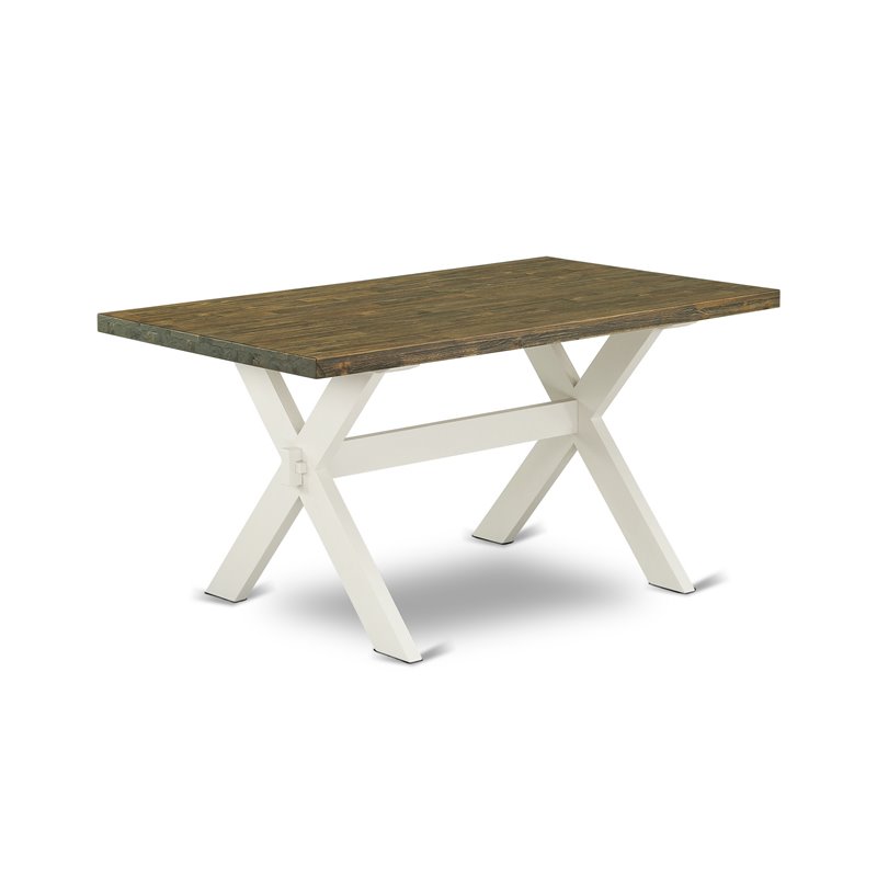 Pemberly Row 7-Piece Wood Dining Set with Parson Chairs in Doeskin Gray