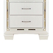 Pemberly Row 2-Drawer Nightstand with LED Light and Mirror Accents in White
