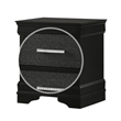 Pemberly Row 2-Drawer Nightstand with Studded Accent Pulls in Black