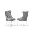 Pemberly Row 5-Piece Wooden Dining Set in Linen White and Light Gray