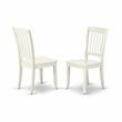 Pemberly Row 3-Piece Dining Set with Slatted Back Chairs in Linen White