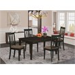 Pemberly Row 5-Piece Wood Dining Set with Rectangular Table in Cappuccino