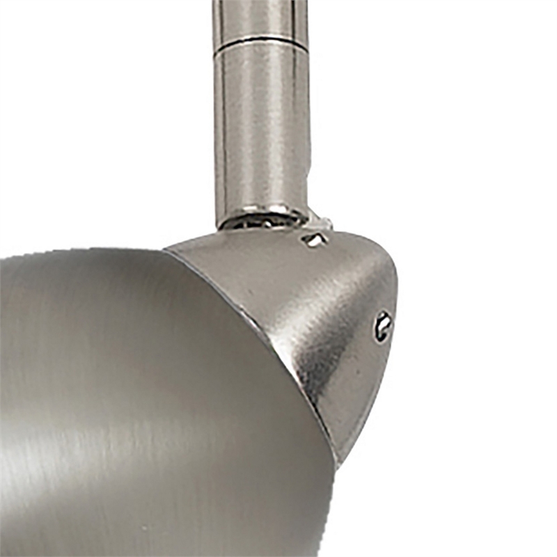 Pemberly Row Round Metal Shade GU-10 Track Light Head in Silver