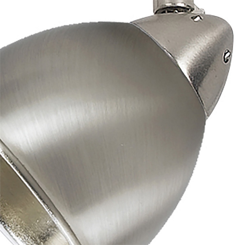 Pemberly Row Round Metal Shade GU-10 Track Light Head in Silver
