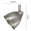 Pemberly Row Round Metal Shade GU-10 Track Light Head in Silver