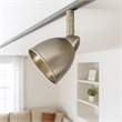 Pemberly Row Round Metal Shade GU-10 Track Light Head in Silver