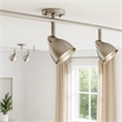 Pemberly Row Round Metal Shade GU-10 Track Light Head in Silver