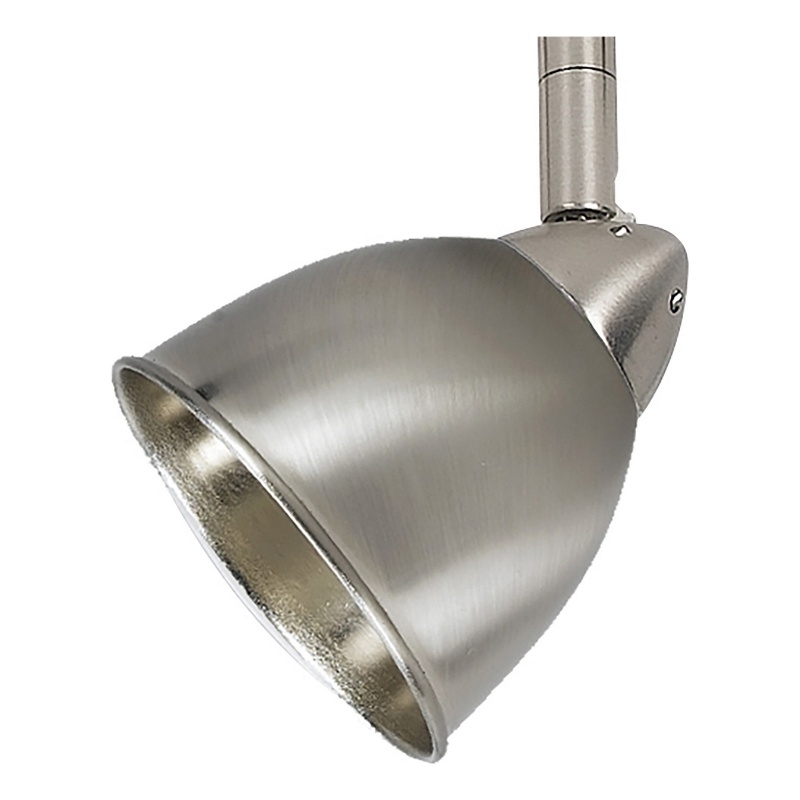 Pemberly Row Round Metal Shade GU-10 Track Light Head in Silver