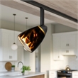 Pemberly Row Glass Track Light Head with Metal Frame in Gold/Bronze