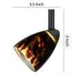 Pemberly Row Glass Track Light Head with Metal Frame in Gold/Bronze