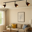 Pemberly Row Glass Track Light Head with Metal Frame in Gold/Bronze