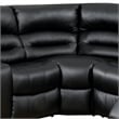 Pemberly Row Qox Power Reclining Sectional with USB and Storage in Black