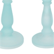 Pemberly Row Qui Pedestal Candle Holder Set of 2 in Blue Glass