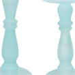Pemberly Row Qui Pedestal Candle Holder Set of 2 in Blue Glass