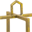 Pemberly Row Geometric Tea Light Lantern Set of 3 in Rustic Gold
