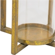 Pemberly Row Geometric Tea Light Lantern Set of 3 in Rustic Gold