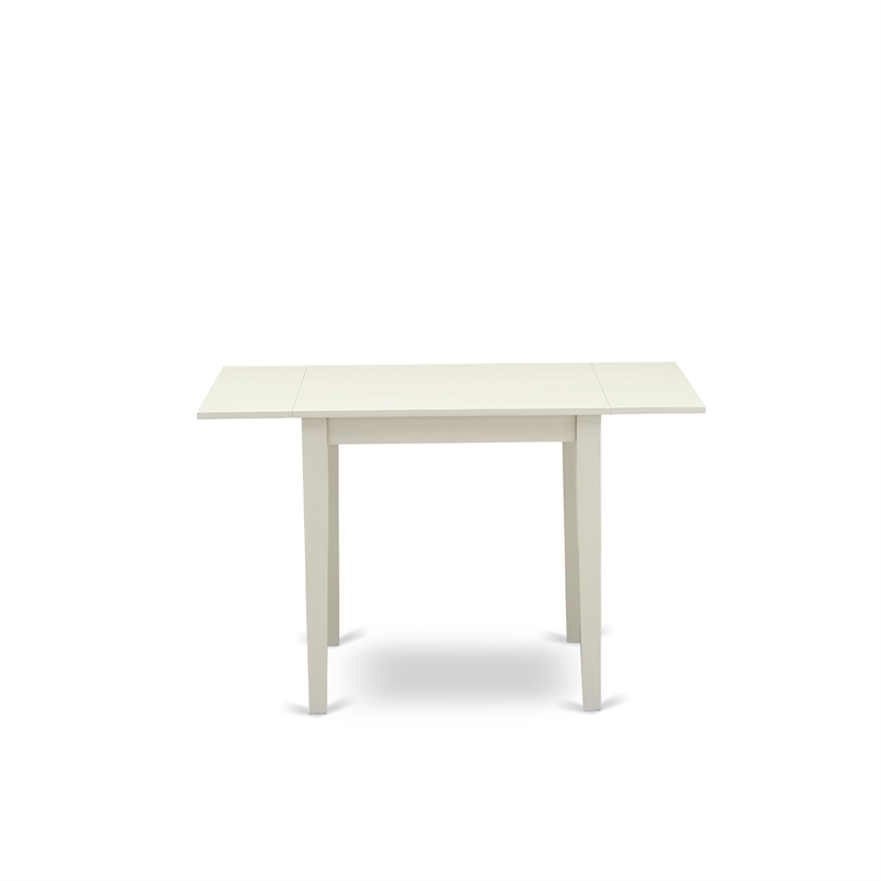 Pemberly Row 3-Piece Faux Leather Dining Set in Linen White/Navy