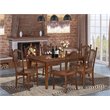 Pemberly Row 7-Piece Wood Dining Table Set in Mahogany Finish
