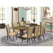 Pemberly Row 9-Piece Wood Dining Set in Distressed Jacobean Finish