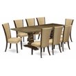 Pemberly Row 9-Piece Wood Dining Set in Distressed Jacobean Finish