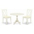 Pemberly Row 3-Piece Dining Set with Drop Leaves and X-Back Chairs