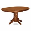 Pemberly Row 5-Piece Dining Set with Butterfly Table in Saddle Brown